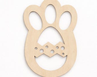 Easter Bunny Footprint Stencil | Flour Footprint of Easter Bunny