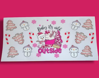 Baby ist kalt UV-DTF Wrap | Geeignet für 16oz Glasbecher