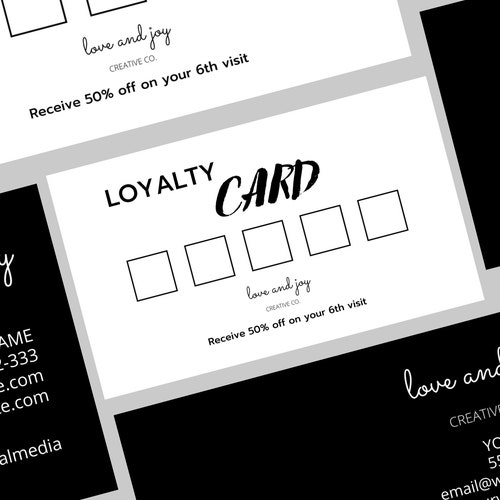 Printable Loyalty Card Template Beauty Loyalty Card Editable - Etsy