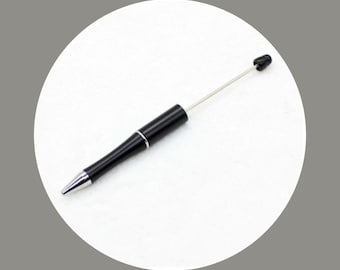 Beadable PEN in Brushed Gold, Silver and Black | Blank and Ink | Bead Pens | DIY Wedding Gifts or for any occasion