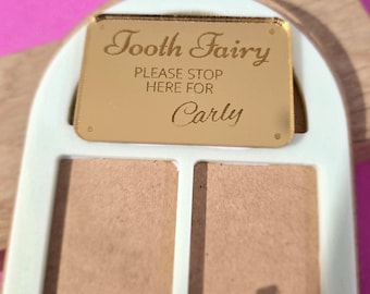 Custom Tooth Fairy Door Name Sign Only | Fits onto our Tooth Fairy Door, Personalised, first tooth, coin slot, kids decor, acrylic sign