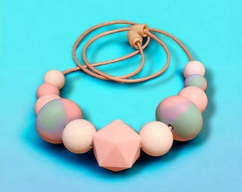 Fidget Halskette/Fidget Halskette | Silikon Perlenkette | Handgemachte Halskette