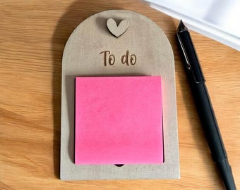 Boho Arch Sticky Note Holder, Post-it Note Holder, Personalised Gift for office or teacher