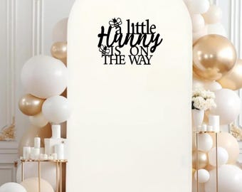 A Little Hunny Is On The Way Baby Shower Sign, Large Wooden Bee Theme Banner, Gender Neutral Backdrop, Boy or Girl Photo Booth Decoration #5