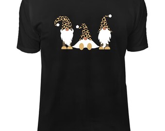 Weihnachtswichtel Gepard Leopard T-Shirt oder DTF Transfer nur | Weiß und Schwarz nur | AU | Individuelles Design | Frau | Mali Tee | Nur saisonal