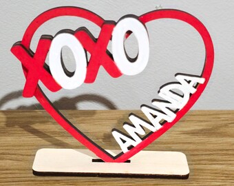 Valentine's XOXO Heart Paint and Pop-Out Card