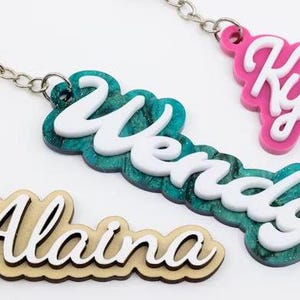 Acrylic Name Tag Keyring | Personalised Keychain