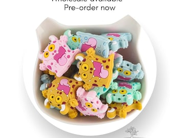 Monster Silicone Bead | Germ Silicone Bead | 1 piece | AU | 5 Colours | Bulk Beads | Knitting Beads Crafting Beads | ***Wholesale order