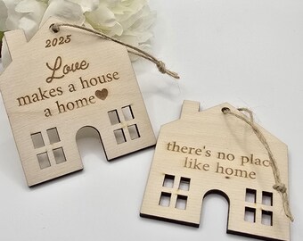 Love Makes a house a Home | There's no place like home Keychain or Tags