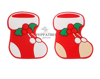 Christmas Stocking Silicone Beads | AU | 2 pack (mixed)