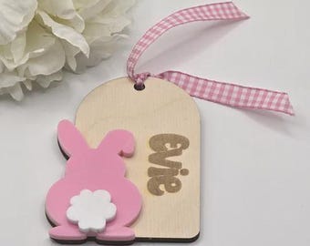 Easter Bunny Custom Name Tag | Custom Easter Basket Tag
