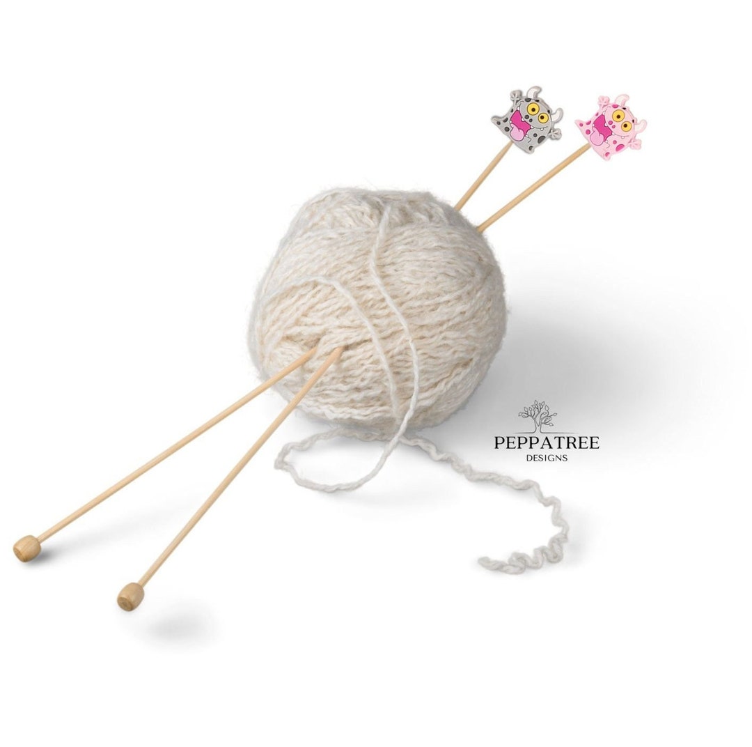 6Pcs Black Cat Paw Knitting Stitch Stoppers - Silicone Needle Tip Covers For Knitting & Crochet