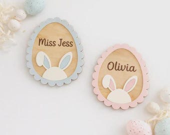 Easter Badge Name Tag | Custom Bunny Name Tag | Custom Easter Basket Tag