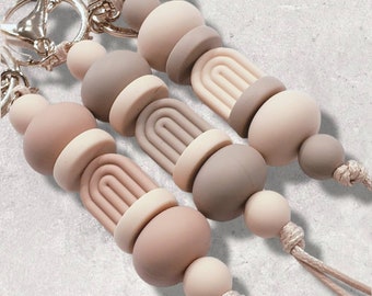 Keyring Silicone Bead - Boho Arch "Cafe" Collection | Handmade Keyring or Lanyard | Custom orders | Keyrings Id Holder | Popular
