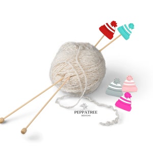 Beanie Knitting Needle Stoppers Silicone | Knitted Hat | Stitch stoppers | Silicone | AU | 2 pack
