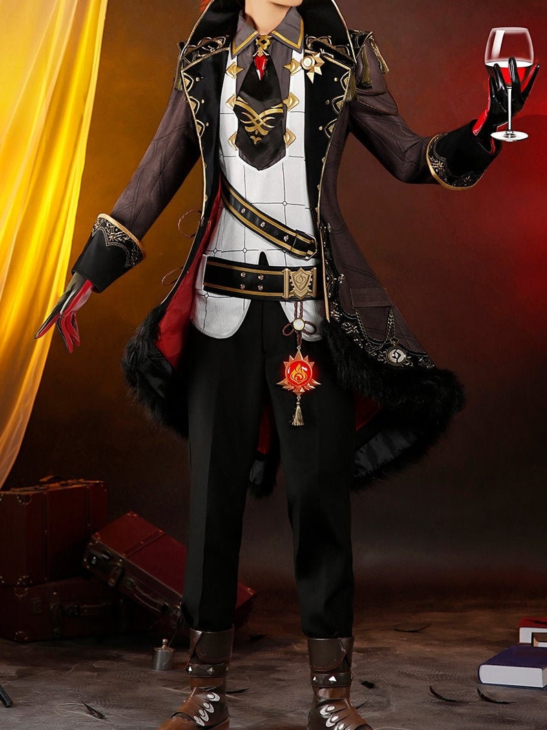 Best Quality Diluc Genshin Impact Cosplay Costume Full Set Etsy