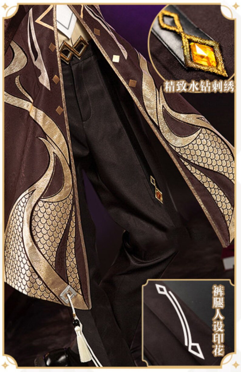 Best Quality Zhongli Genshin Impact Cosplay Costume Full Set - Etsy