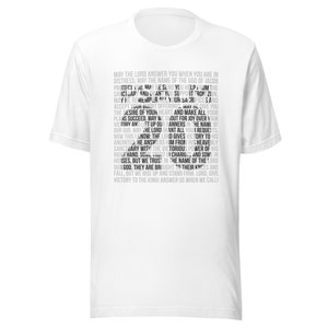 Psalm 20 Bible Verse, Christian Apparel, Christian Clothing, Typography Graphic Christian Shirts, Cool Scripture Tees