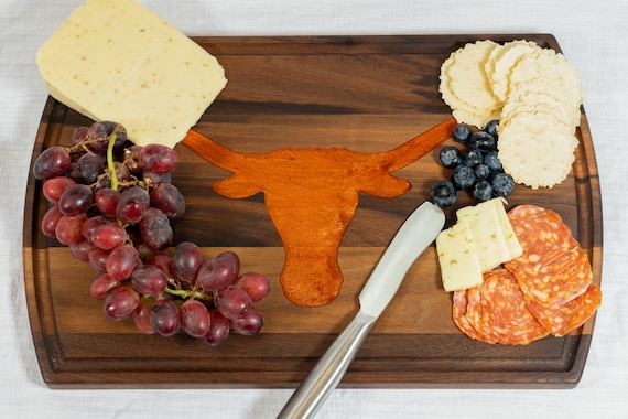 Officially Licensed University of Texas Cutting Board, Texas Longhorns Charcuterie Board, UT Austin Cutting Board, University of Texas Gift