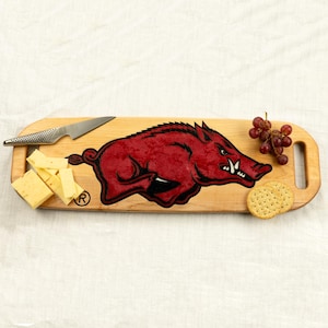 Officially Licensed Arkansas Razorbacks Cutting Board, University of Arkansas Charcuterie Board, UofA  Cutting Board, Graduation Gift