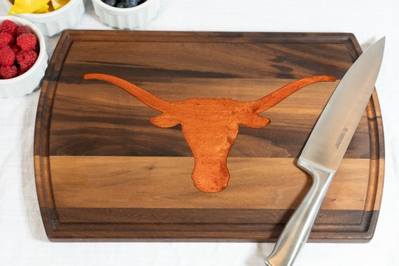 Officially Licensed University of Texas Cutting Board, Texas Longhorns Charcuterie Board, UT Austin Cutting Board, University of Texas Gift