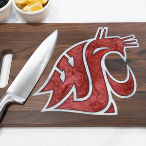 Officially Licensed Washington State University Cutting Board, WSU Cougars Charcuterie Board, Wazzu Cutting Board, Cougars Graduation Gift