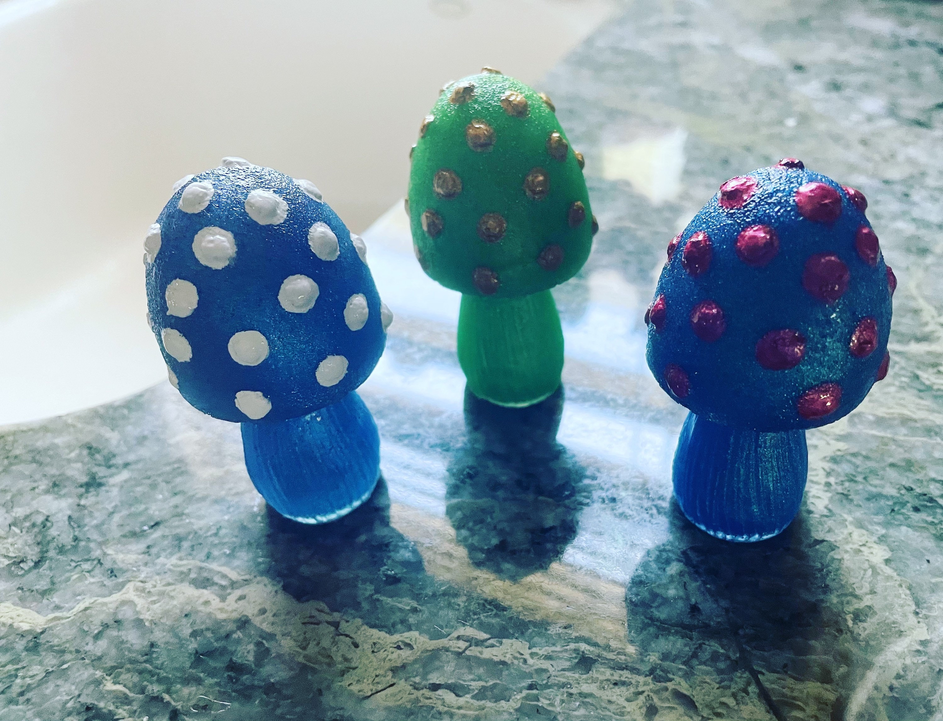 Resin Mushrooms in Any Color Etsy