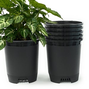 3 Gallon Nursery Pot Plastic Planters 9.5 Inch for Vegetale Small Trees Flowers, Indoor Pot Liner for Decorative Pot
