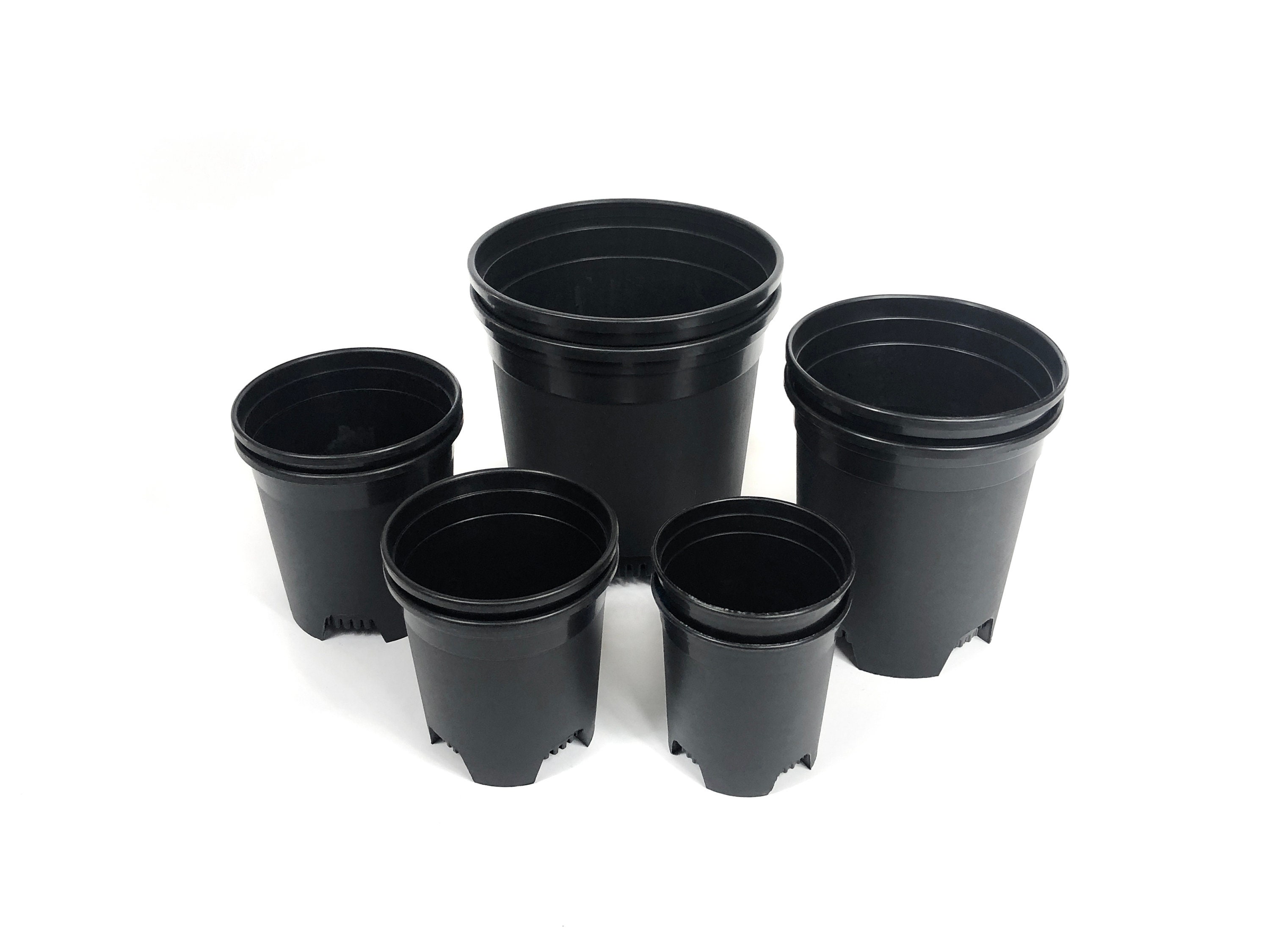 10pack Variety Sizes Plastic Nursery Planter Pots 4 in to 7.5 Etsy