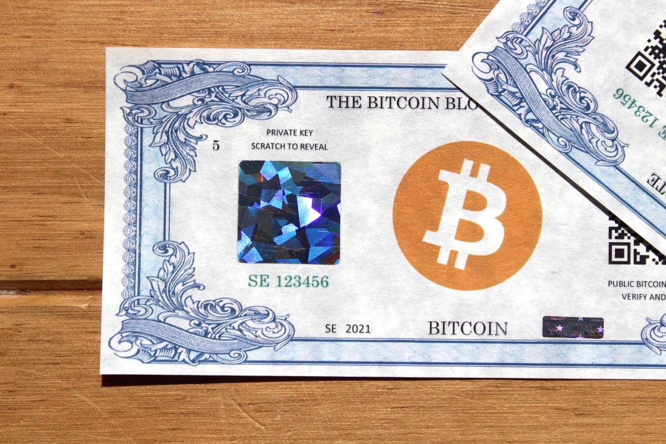 Bitcoin cold storage wallet. Great for gifts decorations and Etsy