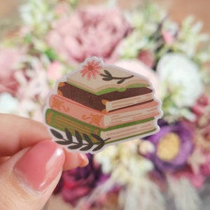 Floral Bookstack Sticker