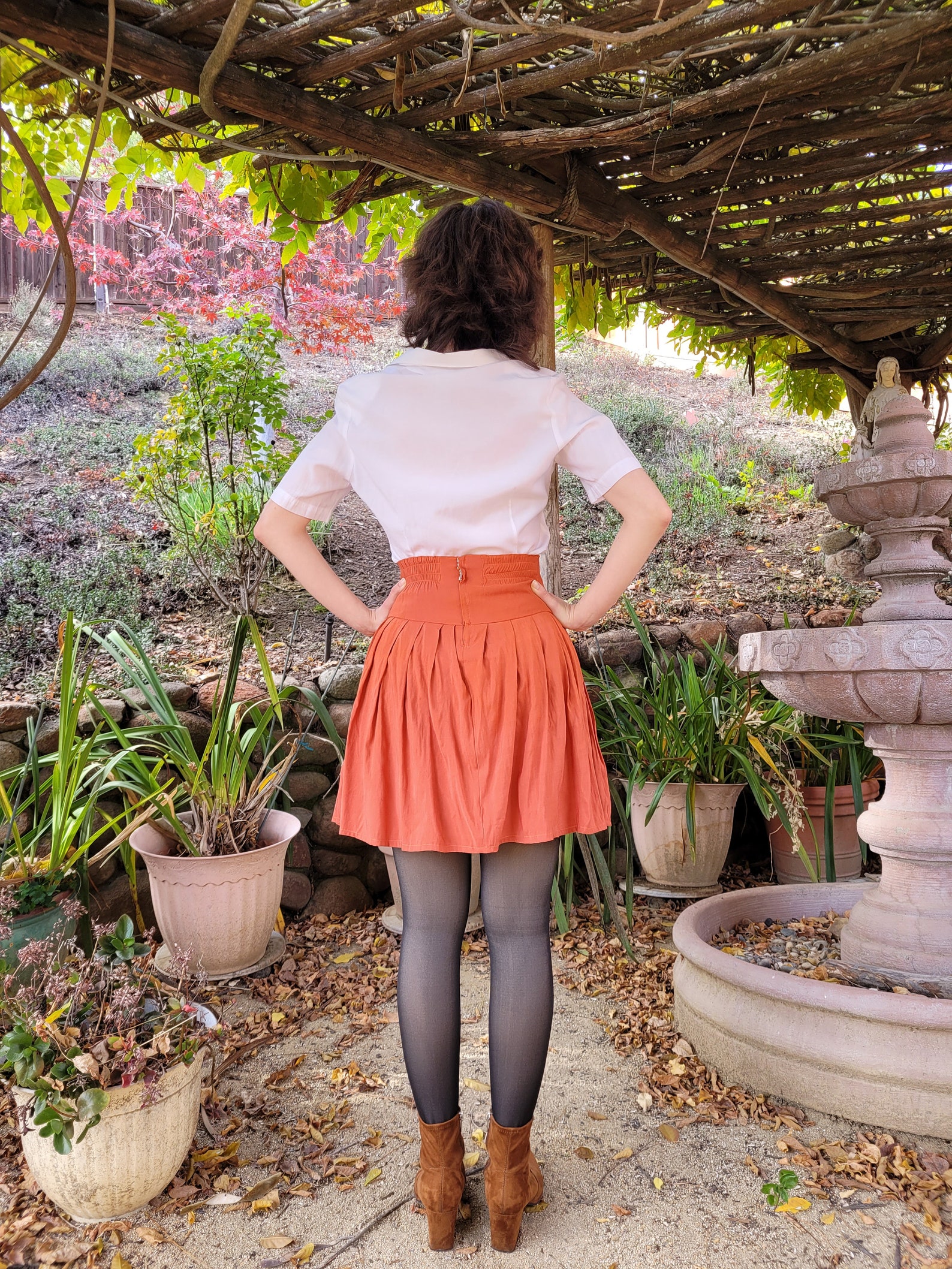 Orange Skirt 10184