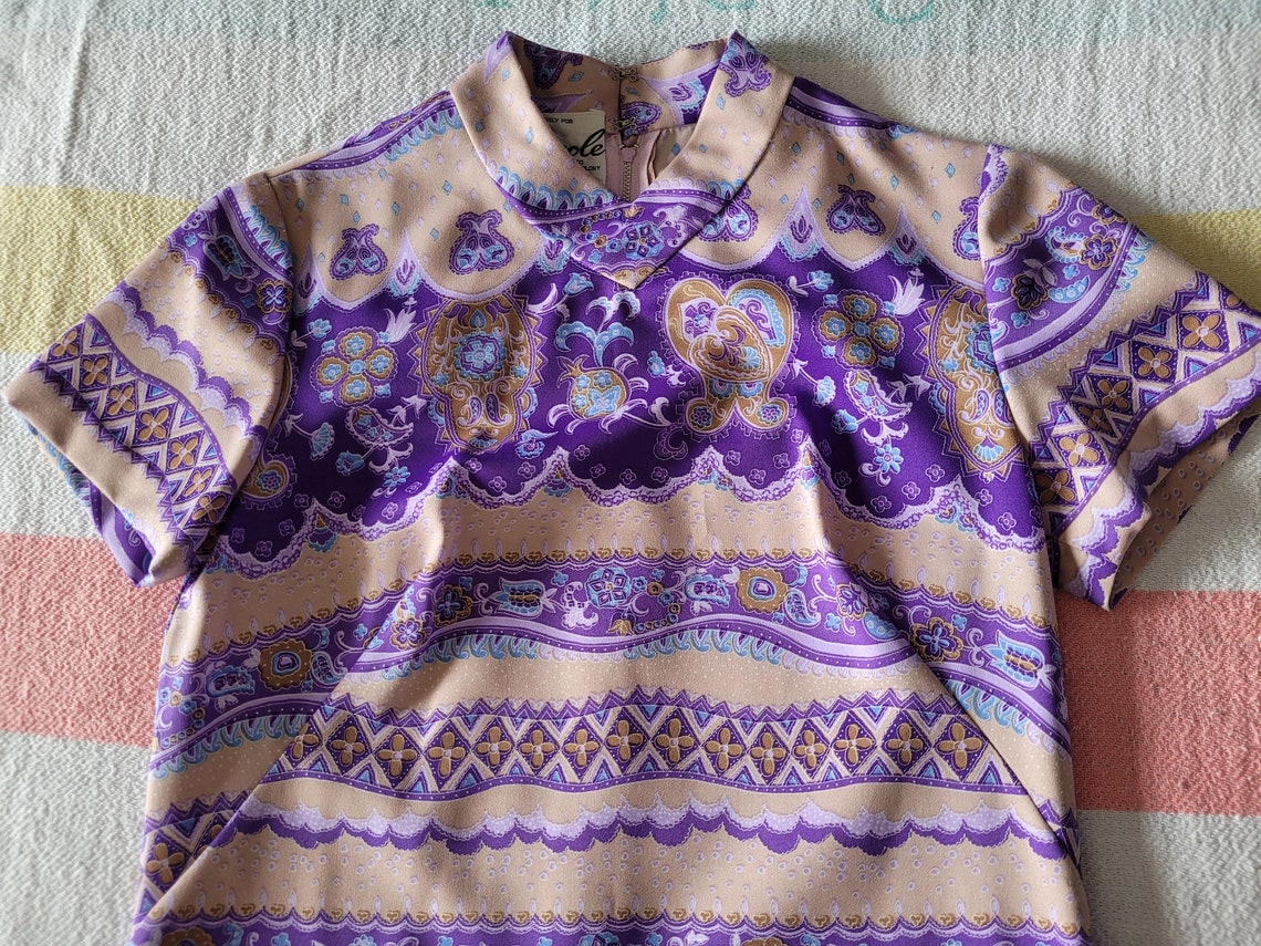 Paisley Psychedelic Mod Scooter Dress // Vintage 1960s / Etsy