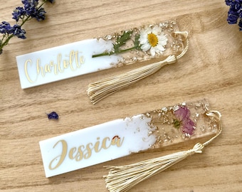Personalized Resin Real Pressed Flower Bookmark - Handmade - Book Accessories/Gift, Custom Bookmark, Personalized Gift, Handmade Gifts