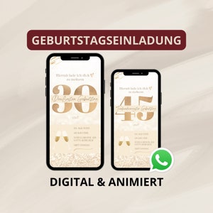 Digital birthday invitation for 18th 21st 30th 40th 50th or 60th (eCard)
