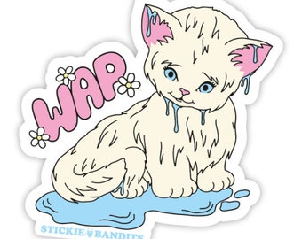 Wet Cat Sticker - Etsy Singapore Wet Cat Sticker - Etsy Singapore