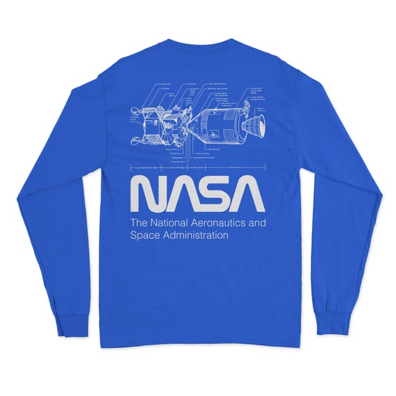 white long sleeve nasa shirt