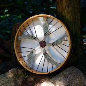 Vegan Shamanic Drum tunable shaman, artificial skin, frame drum, high quality made to order