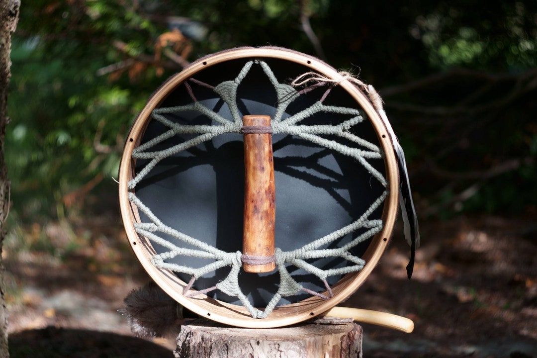 Custom Shamanic Drum Vegan Tunable High Quality Green Drum Etsy