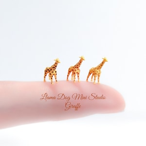 1 Hand Painted Micro Giraffe - Miniature Figurines for Jewelry, Diorama&#39;s, Resin, Train Sets, Book Nook&#39;s, and more!