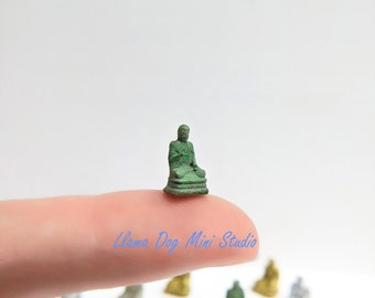 1 Hand Painted Miniature Buddha Statue - Micro Statue for Jewelry, Diorama&#39;s, Resin, Train Sets, Book Nook&#39;s and more!