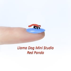 Hand Painted Micro Red Panda - Micro Figurines for Jewelry, Diorama&#39;s, Resin, Train Sets, Book Nook&#39;s, and more!