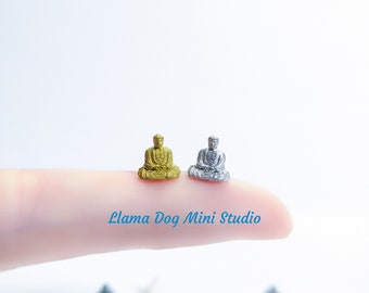 1 Hand Painted Micro Great Buddha of Kamakura Statue - Great for Jewelry, Diorama&#39;s, Resin, Train Sets, Book Nook&#39;s and more!