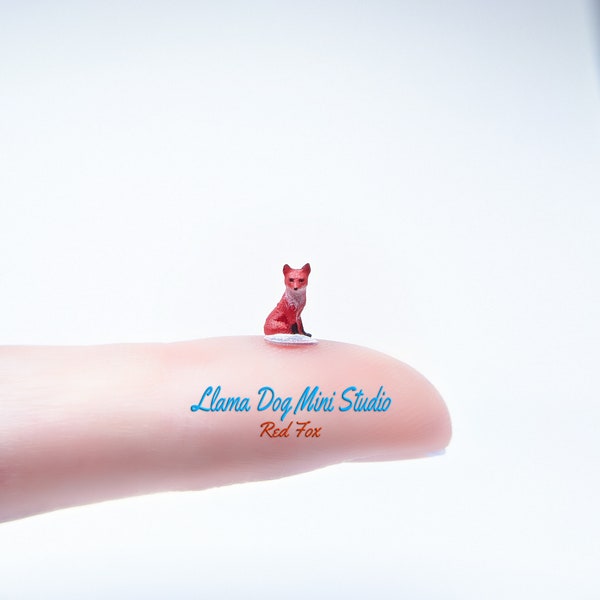 Hand Painted Micro Red Fox - Miniature Figurines for Jewelry, Diorama's, Resin, Train Sets, Book Nook's, and more!