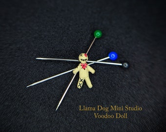 Miniature Voodoo Doll - Hand Painted Micro Figurines for Jewelry, Diorama&#39;s, Resin, Train Sets, Book Nook&#39;s, and more!