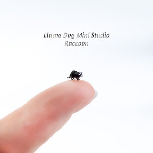 Micro Raccoon Figurine - Miniatures are great for Jewelry, Diorama's, Resin, Train Sets, Book Nook's, and more!