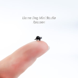 Micro Raccoon Figurine - Miniatures are great for Jewelry, Diorama's, Resin, Train Sets, Book Nook's, and more!