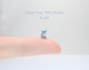 Micro Miniature Koala Figurine - Miniatures are great for Jewelry, Diorama's, Resin, Train Sets, Book Nook's, and more!