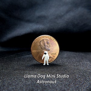 Extremely Tiny Micro Astronaut Figurine - Miniature Figurines for Jewelry, Diorama&#39;s, Resin, Train Sets, Book Nook&#39;s, and more!