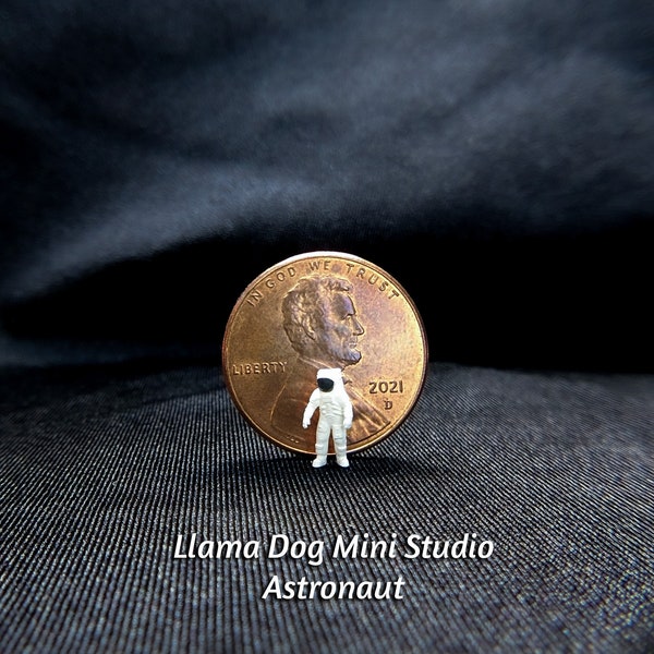 Hand Painted Micro Astronaut - Miniature Figurines for Jewelry, Diorama's, Resin, Train Sets, Book Nook's, and more!
